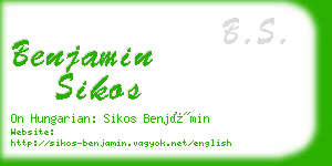 benjamin sikos business card